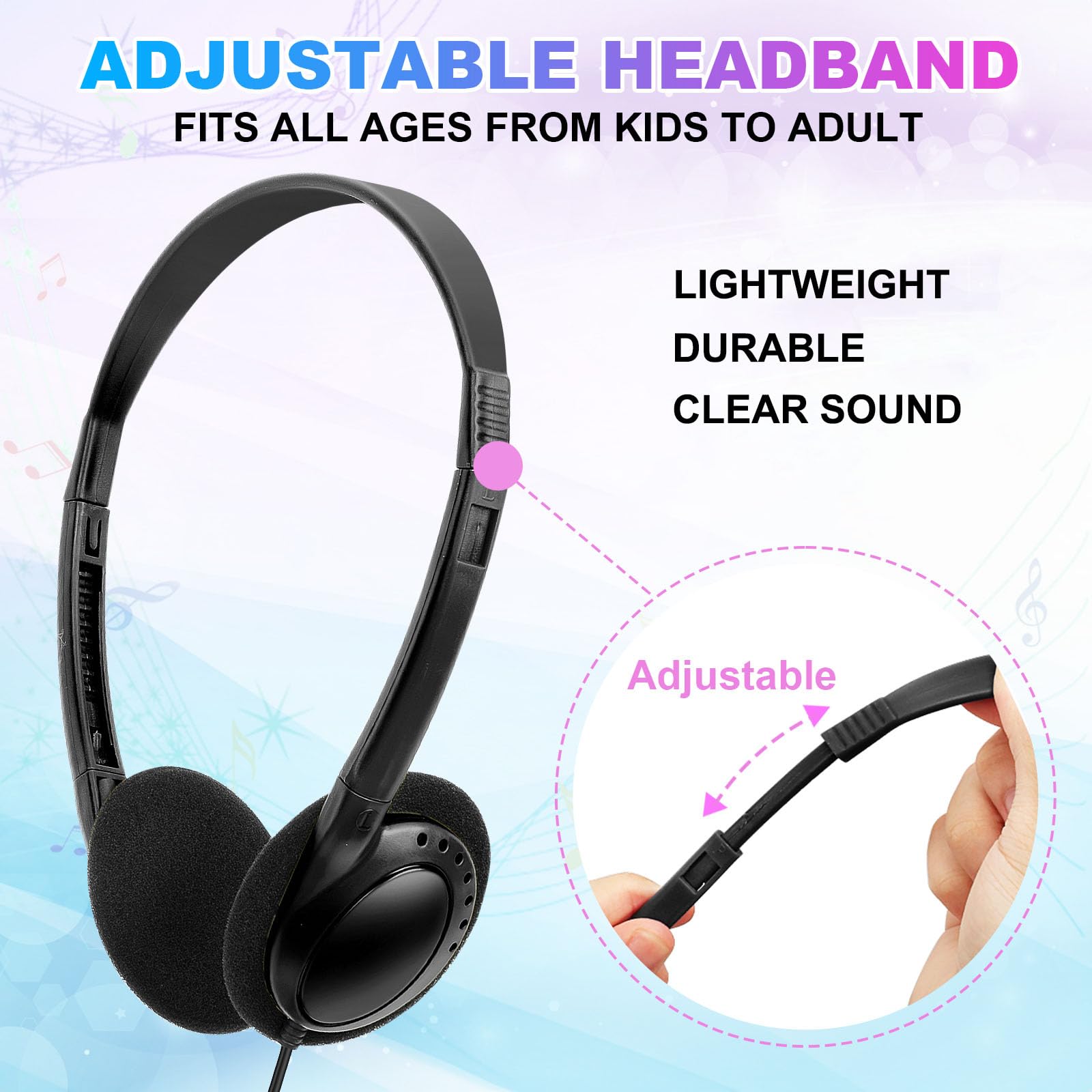 Audífonos y auriculares Wensdo de 10 piezas para salón de - Imagen 3