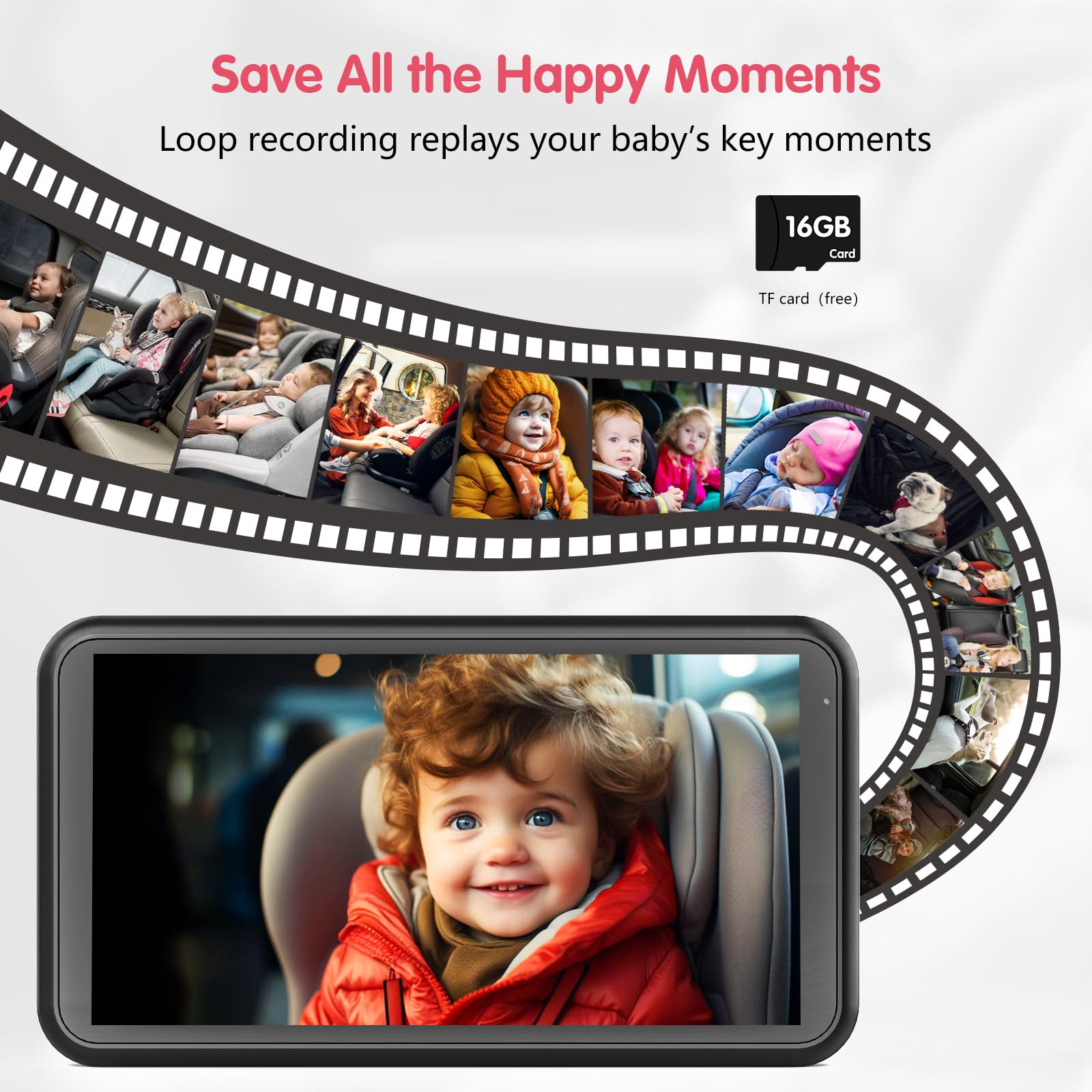 Cámara para Bebé Luckview 5.2'' 1080P con Función de - Imagen 4