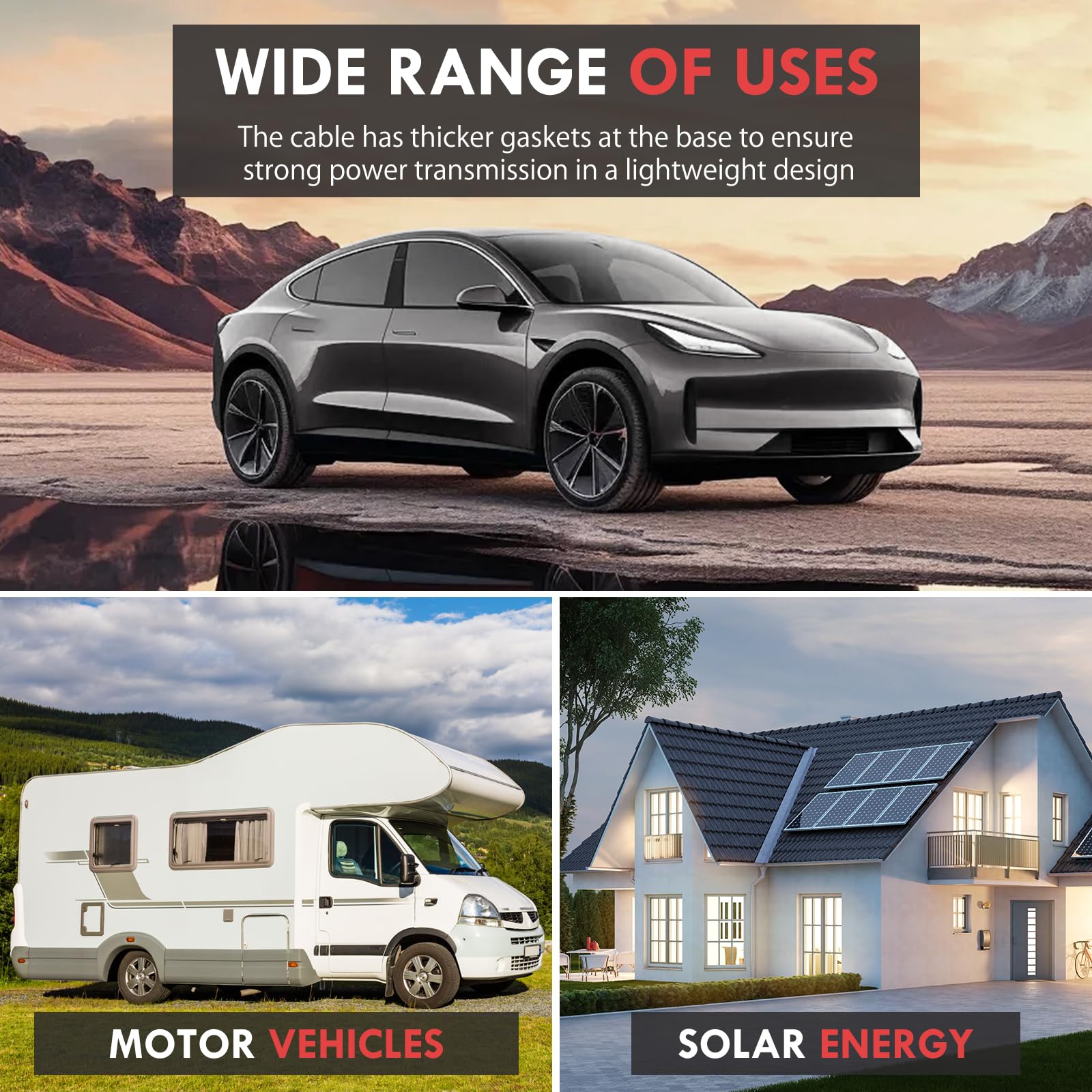 Cable de Batería 4 Gauge de 5 pies Negro y Rojo con Ojales - Imagen 3