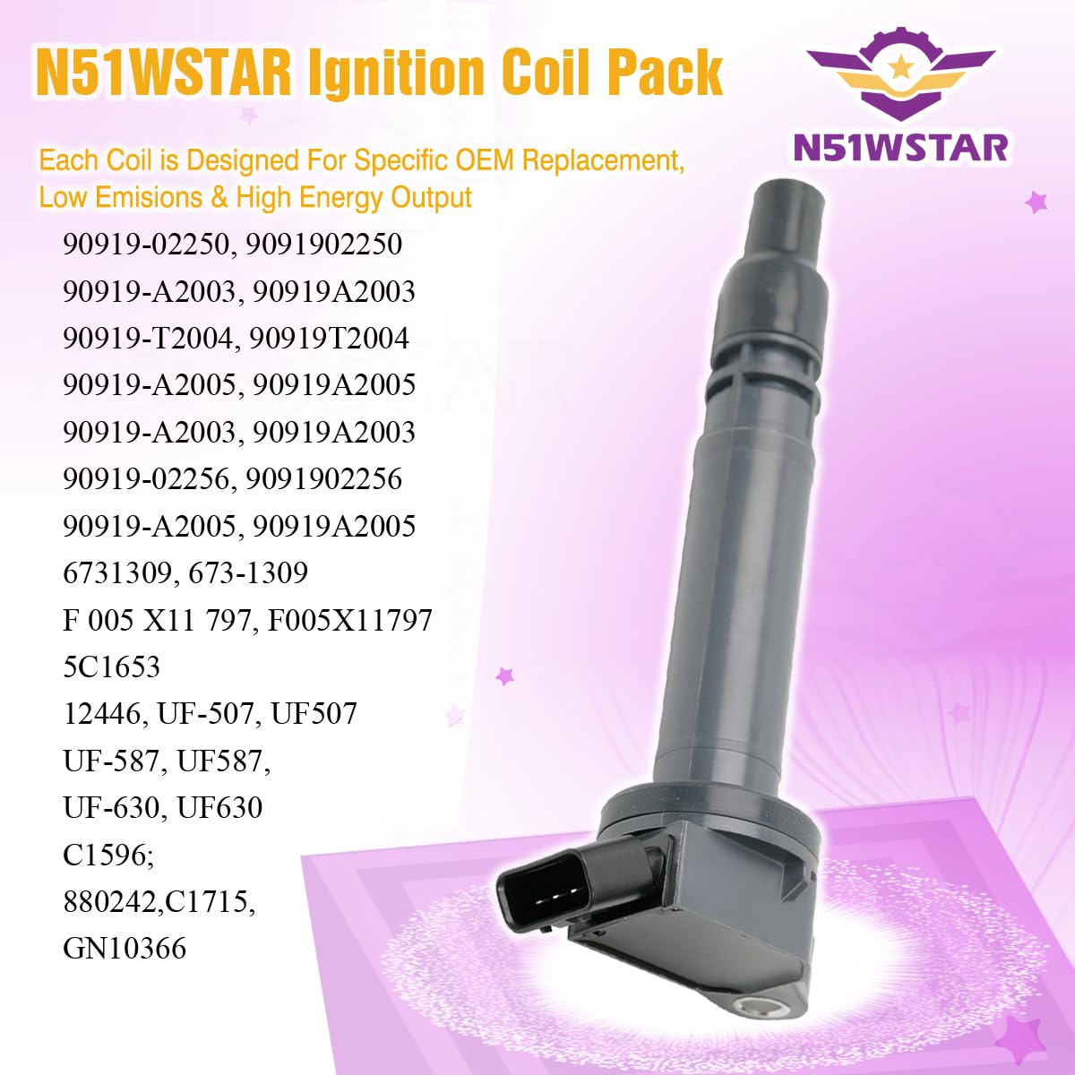 Conjunto de 4 bobinas de encendido N51WSTAR -919-02256 - Imagen 7