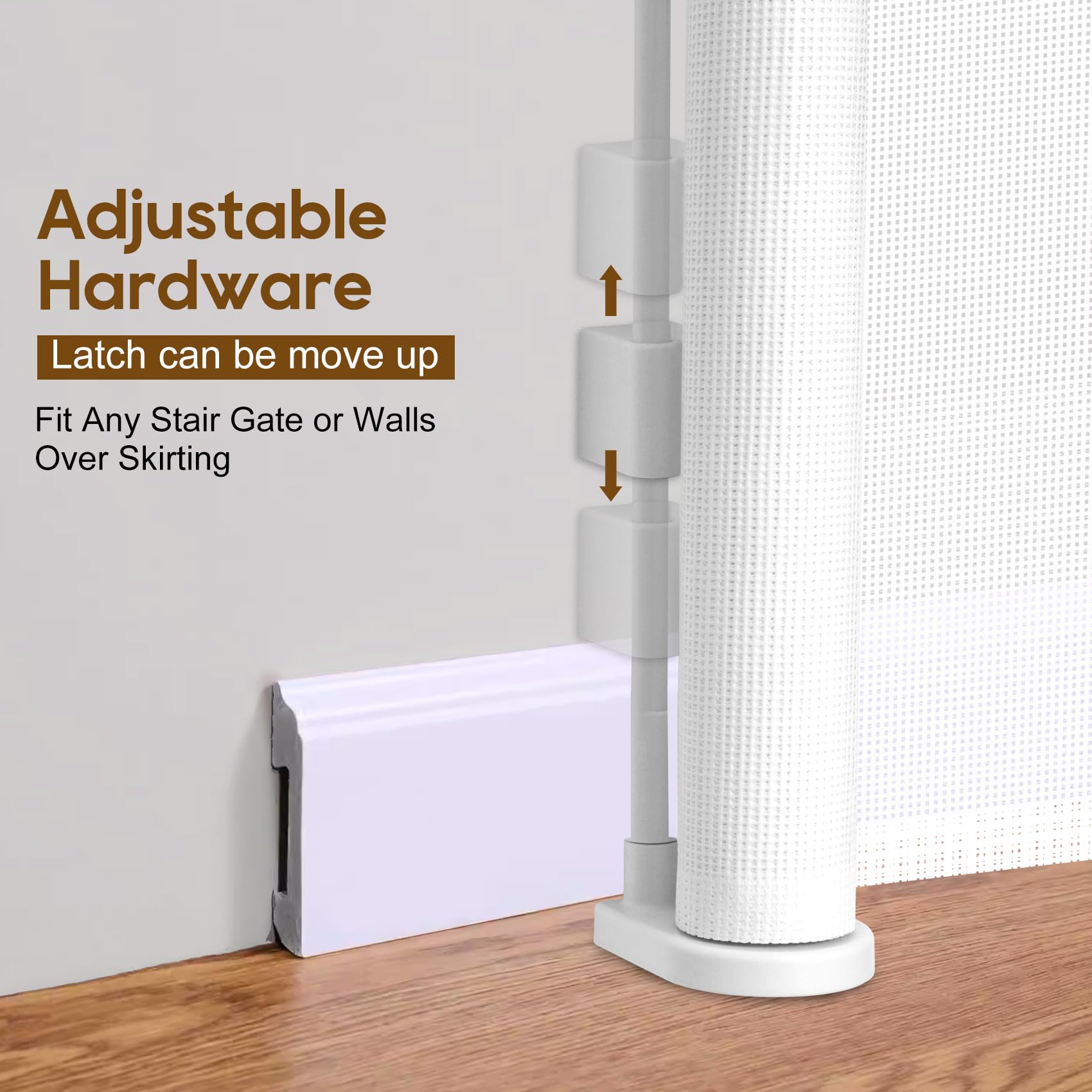 Puertas de bebé retráctiles Upgrade de 150 -Blanco - Imagen 7