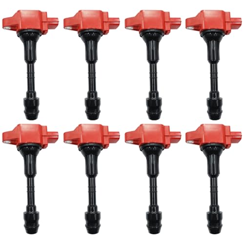 Conjunto de 8 bobinas de encendido rojas de rendimiento