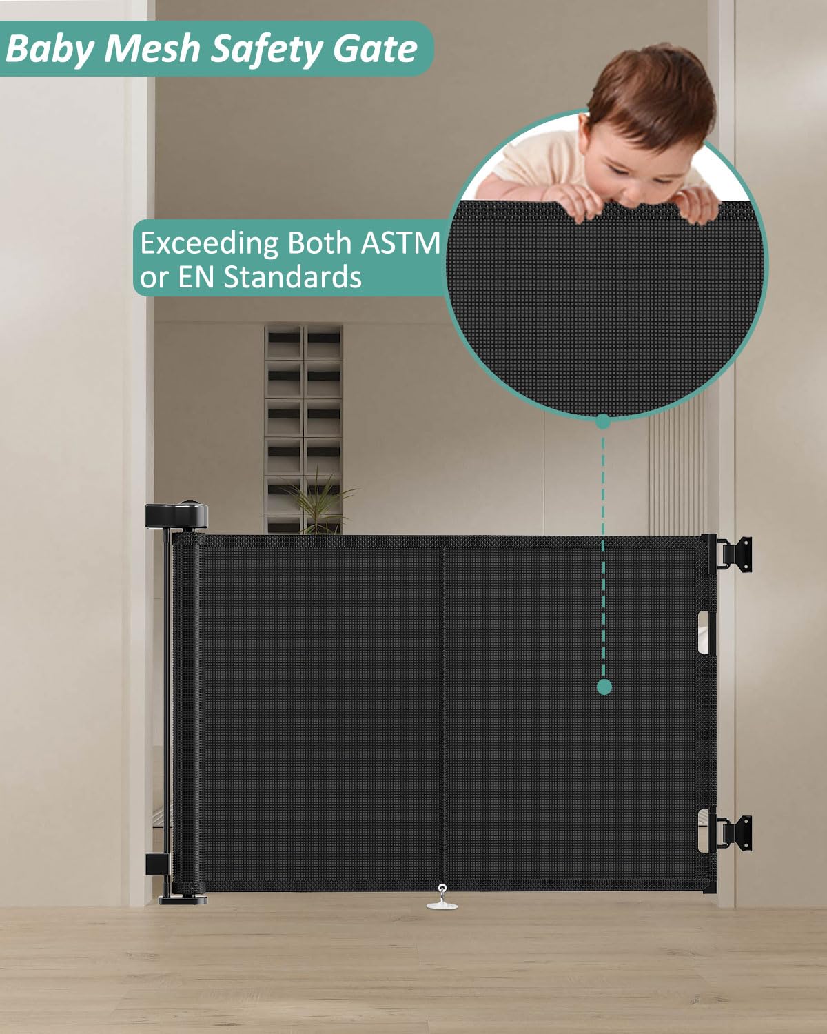 Barandilla Retráctil 59" Mejorada con Diseño de Tira - Imagen 6