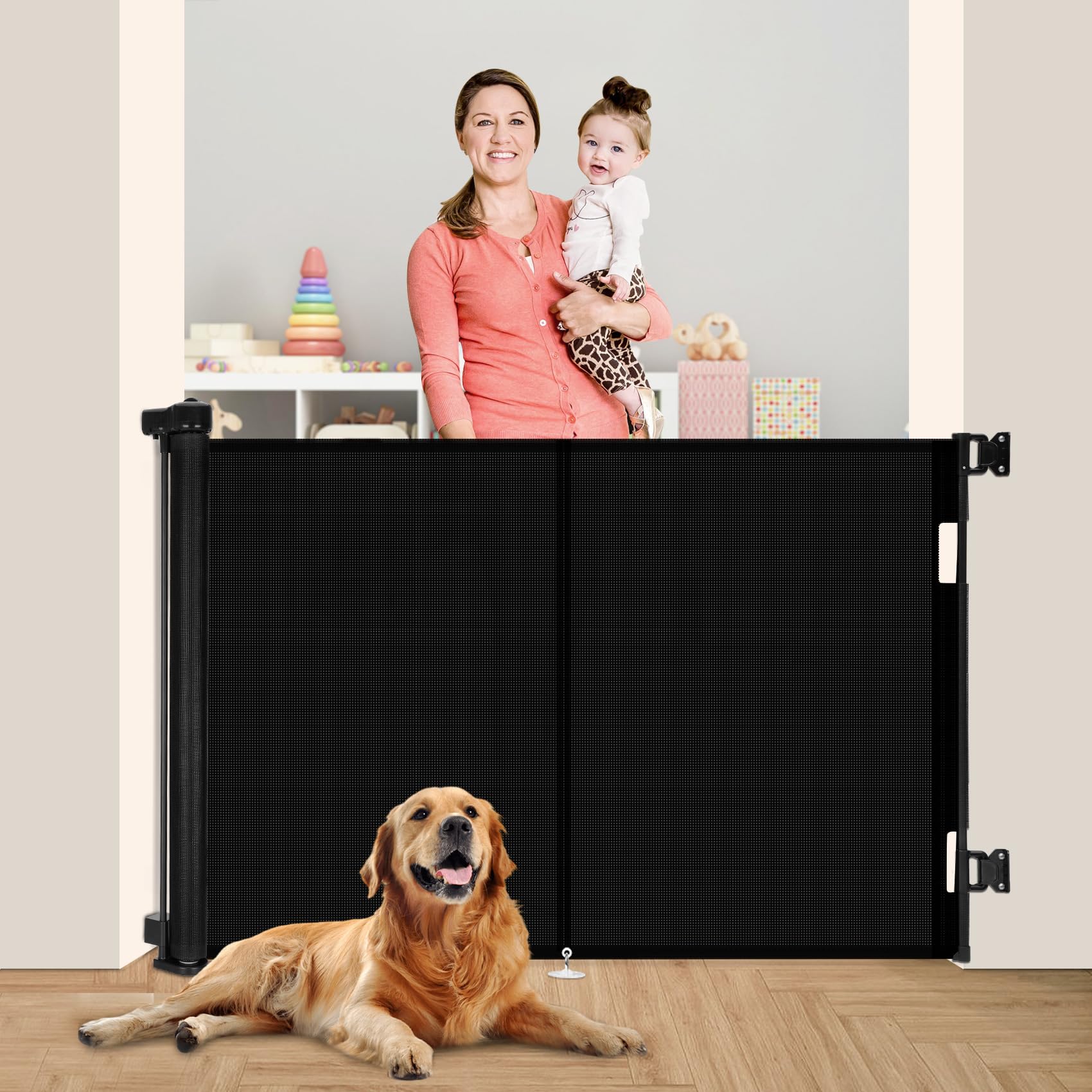Puertas de bebé y mascotas retráctiles Miumoon Upgrade 59",