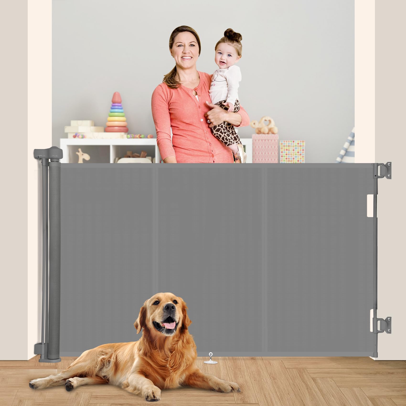 Puertas de Bebé Retráctiles Upgrade 71" con Diseño de Tiras