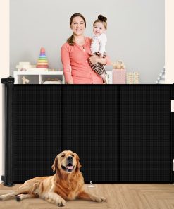 Puertas de bebé retráctiles Miumoon de 71" con diseño de