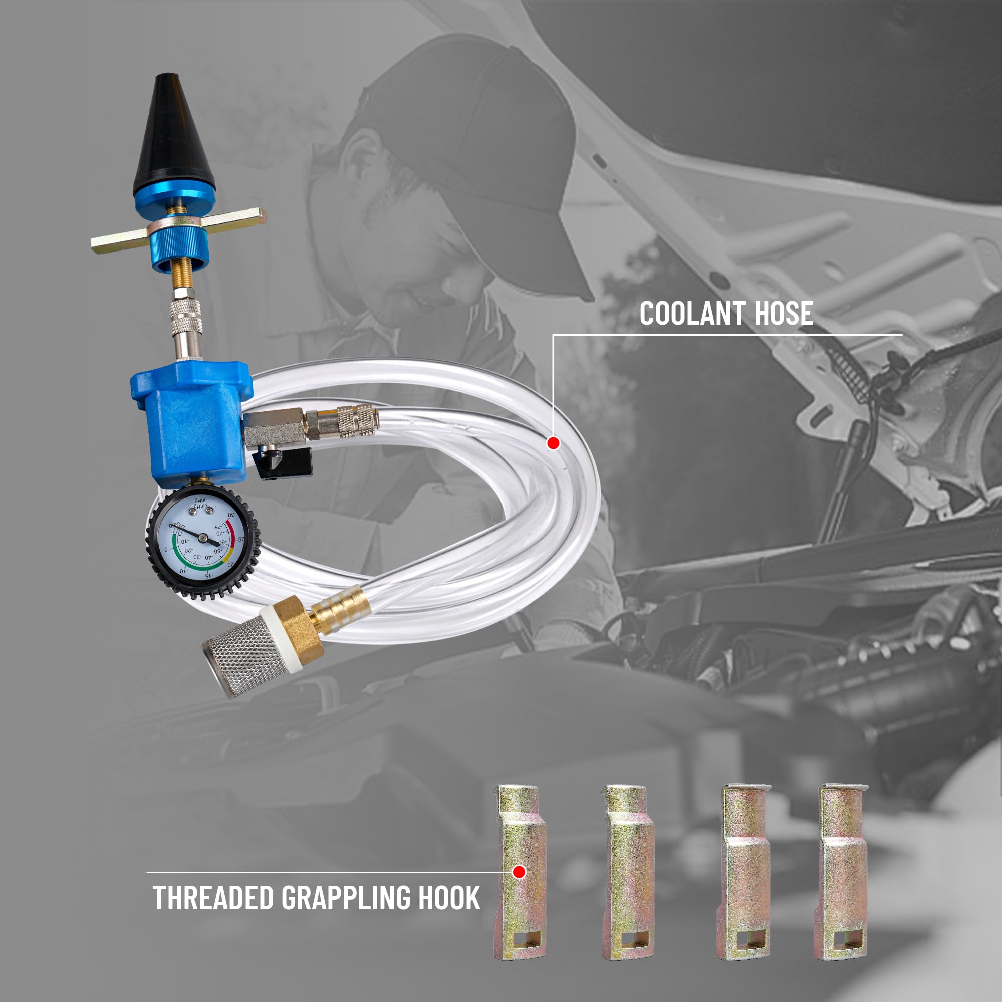 Kit de Prueba de Presión del Radiador Universal, Kit de - Imagen 7