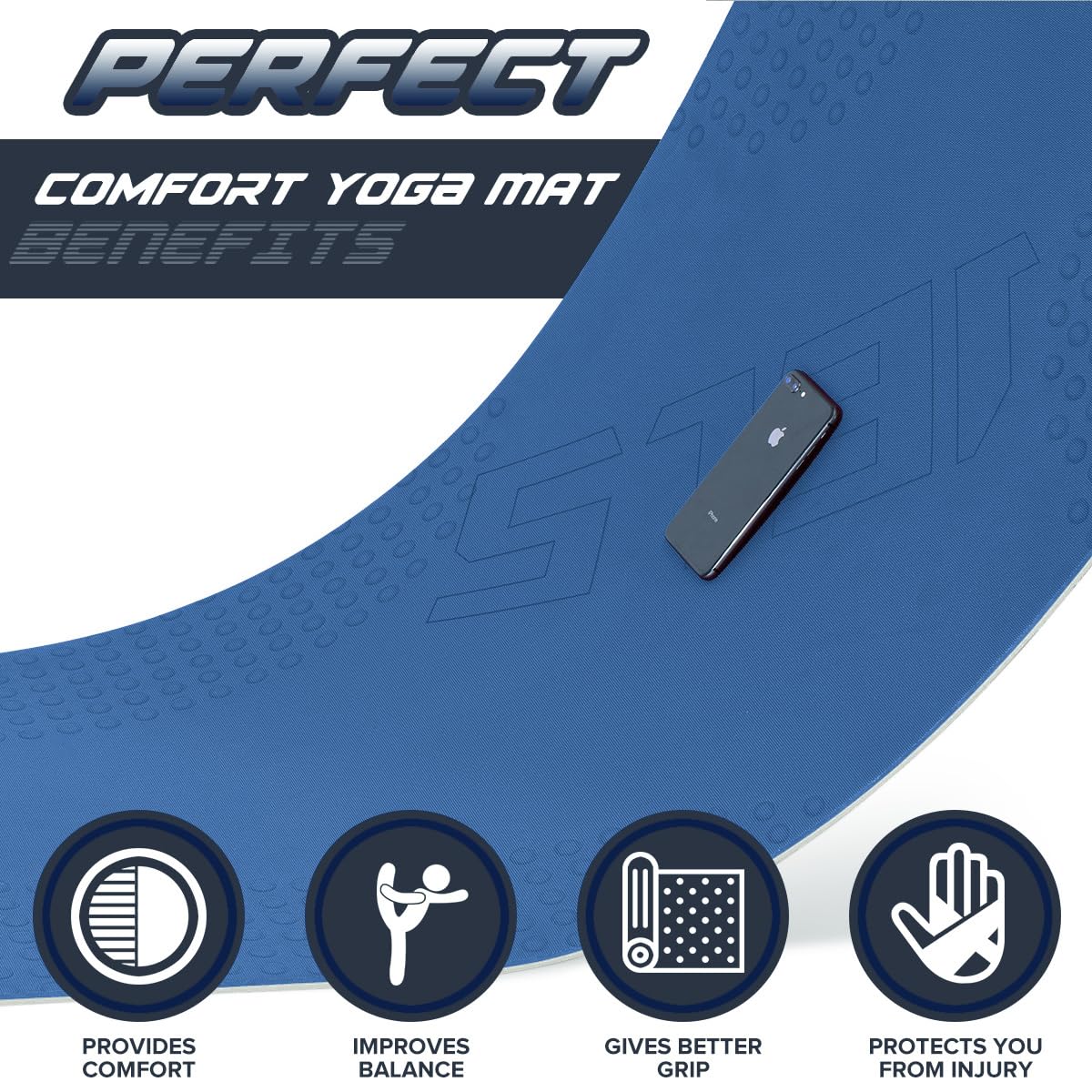 Tapete de Yoga JELS Extra Grueso, 2/5 pulgadas, Diseño - Imagen 5