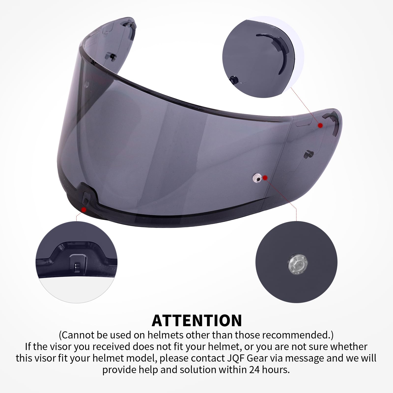 Visera de Casco JQF Gear para Cascos de Motocicleta SEDICI - Imagen 4