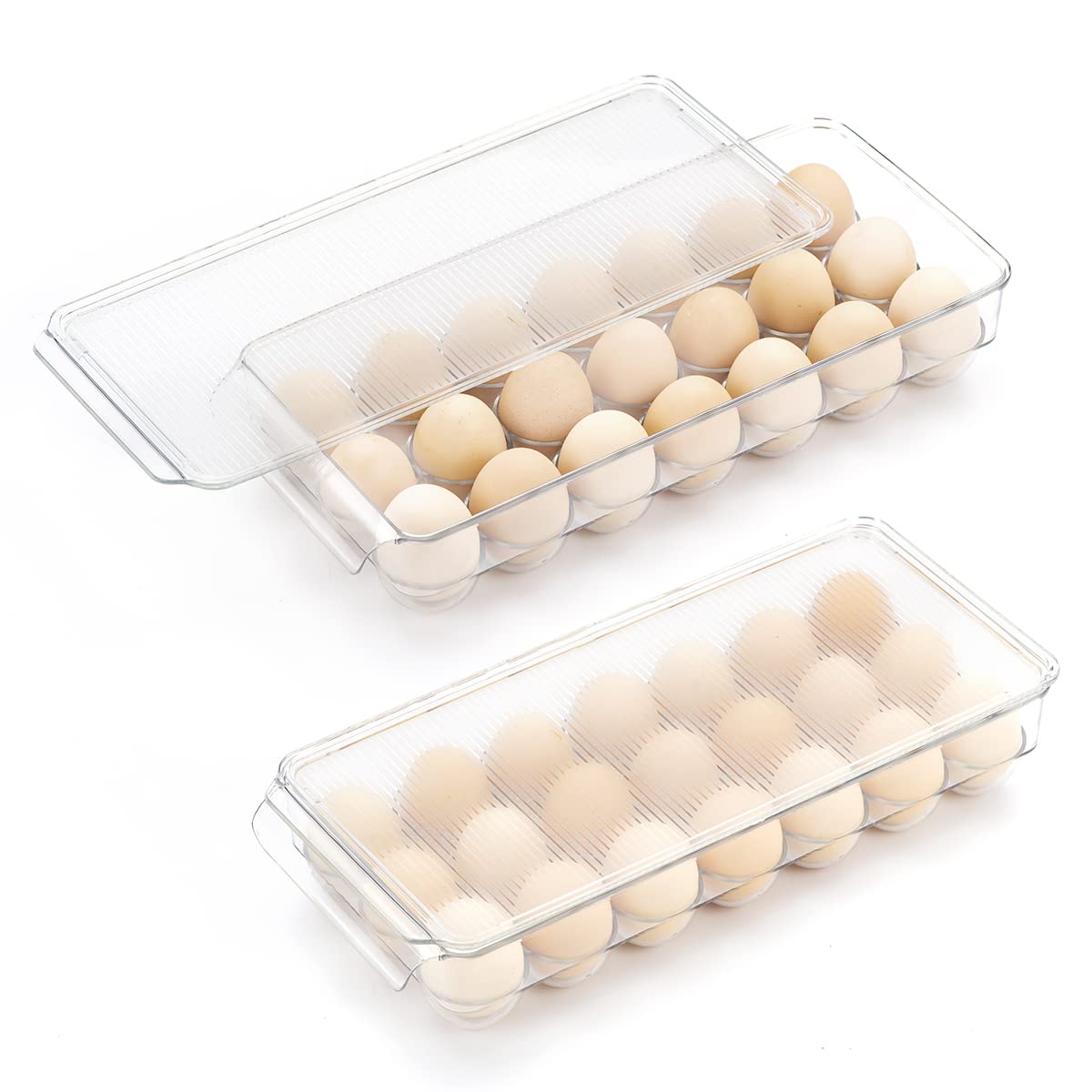 Porta huevos para refrigerador, contenedor para huevos con