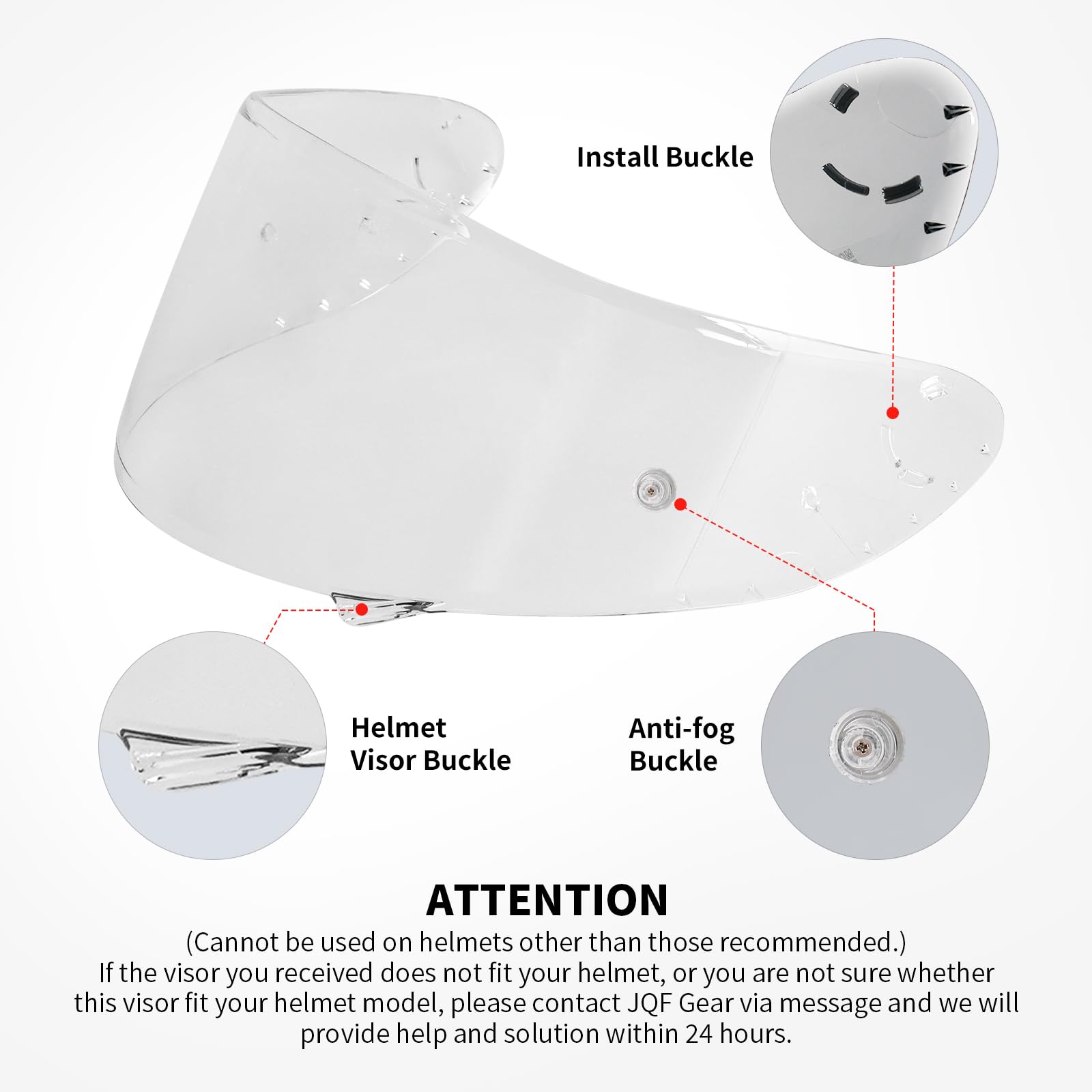 Visera de Casco para Motocicleta JQF Gear para X-Fourteen - Imagen 4