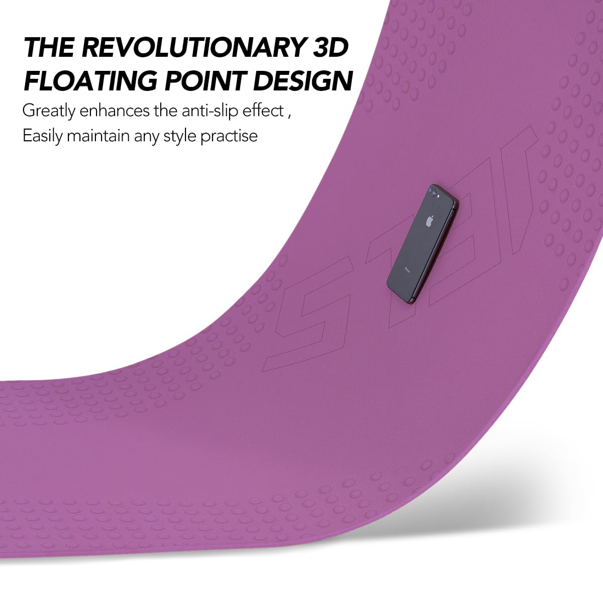 Tapete de Yoga Extra Grueso JELS, 10mm, -Morado (capa única) - Imagen 6