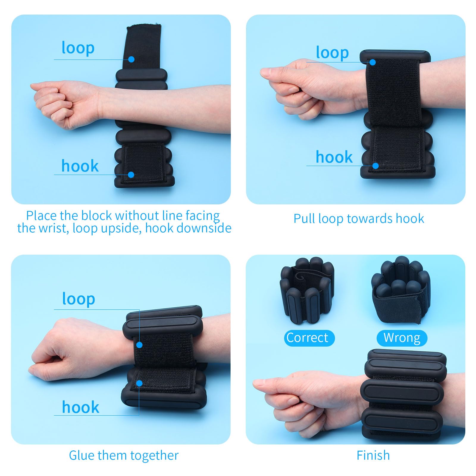 Pesos Ajustables para Muñecas y Tobillos AYSOW para Hombres - Imagen 5