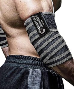 Vendas de Codo para Levantamiento de Pesas -Gris y Negro