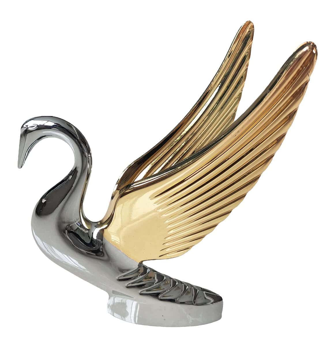 Adorno de Capó de Cisne Cromado Resistente, 2 Colores