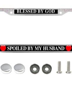 Marco de Placa de Licencia con Diamantes de Imitación