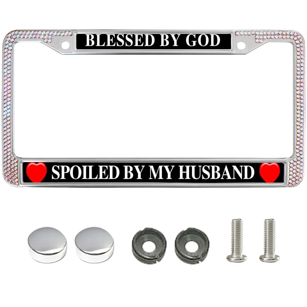 Marco de Placa de Licencia con Diamantes de Imitación