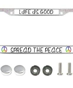 Portaplaca de Licencia LifeisGood Spread Peace con
