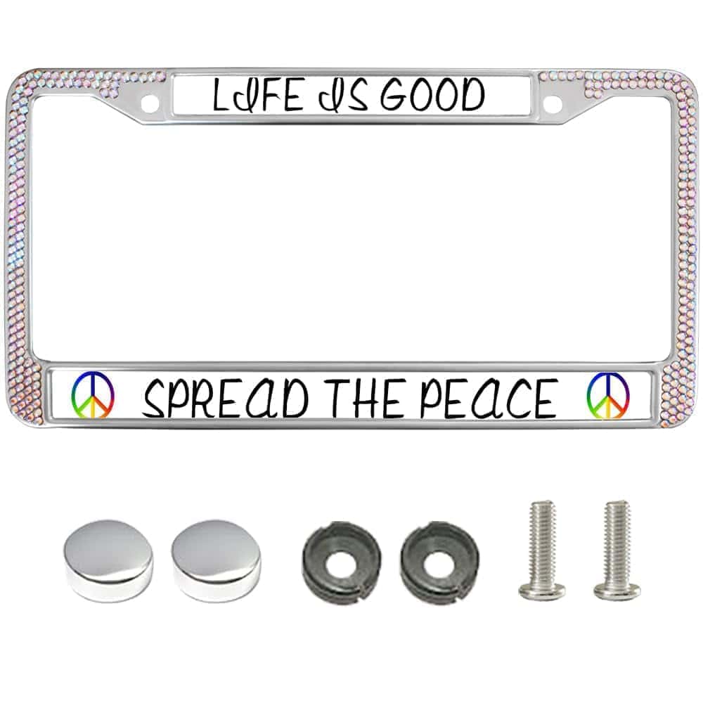 Portaplaca de Licencia LifeisGood Spread Peace con