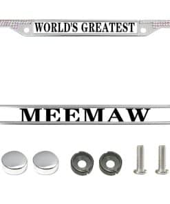 Marco de placa de matrícula Mundo's Greatest Meemaw con