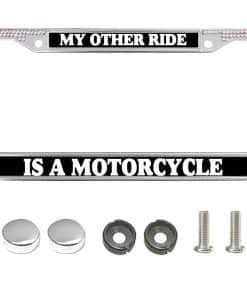 Porta placa de diamante para motocicleta My Other Ride is a