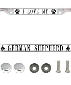 Portaplacas con Brillo 'I Love My German Shepherd', Marco