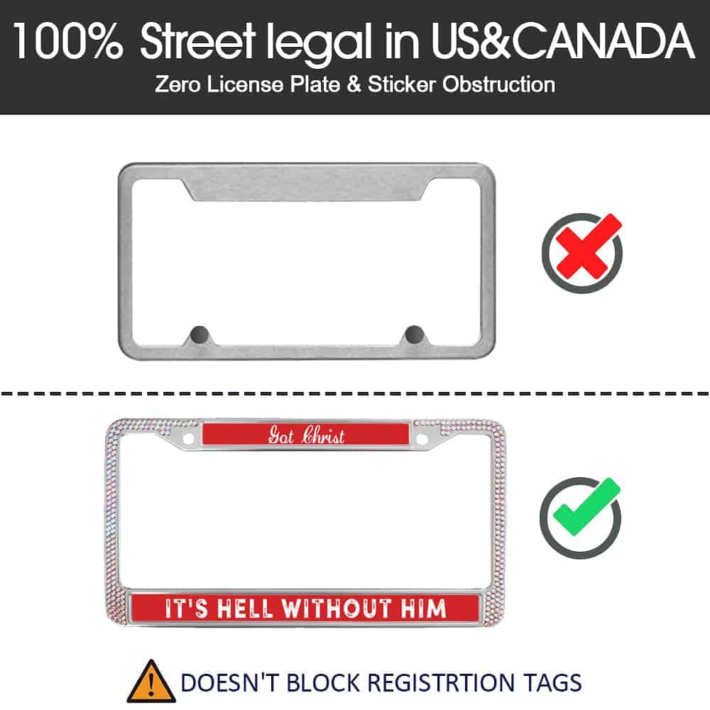 Marco de Placa de Licencia 'It's Hell Without Christ', - Imagen 5
