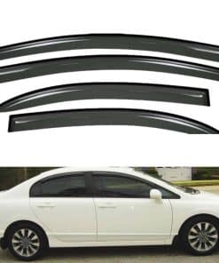 Conjunto de 4 deflectores de lluvia para ventanas laterales