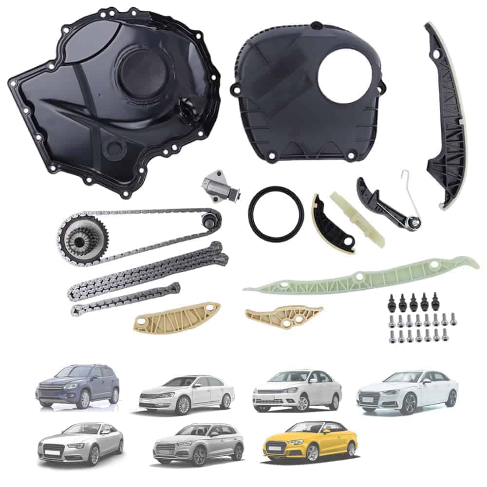 Kit de Cadena de Tiempo del Motor con Tapa de Distribución,