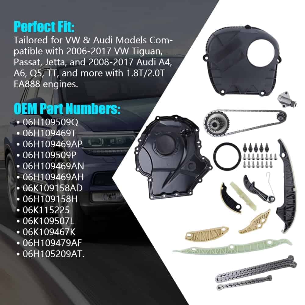 Kit de Cadena de Tiempo del Motor con Tapa de Distribución, - Imagen 7