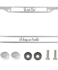 Marco de Placa de Licencia liangchi con Dios Todo es