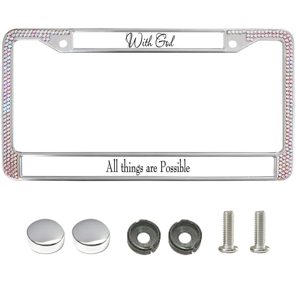 Marco de Placa de Licencia liangchi con Dios Todo es