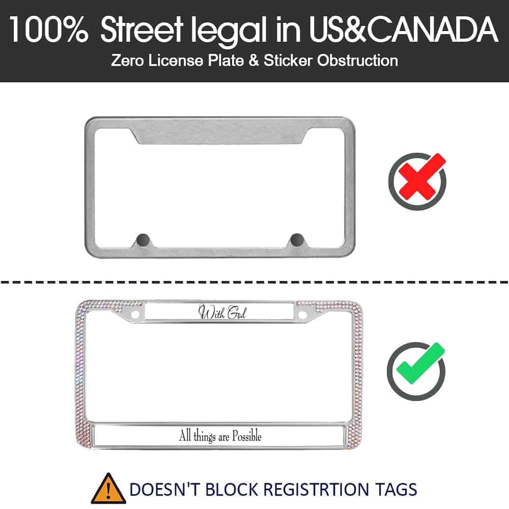 Marco de Placa de Licencia liangchi con Dios Todo es - Imagen 5