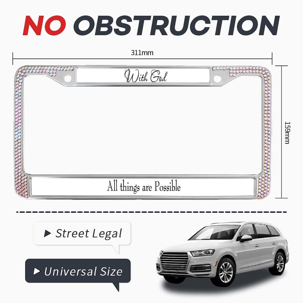 Marco de Placa de Licencia liangchi con Dios Todo es - Imagen 6