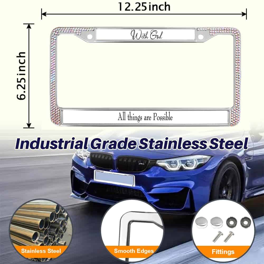 Marco de Placa de Licencia liangchi con Dios Todo es - Imagen 3