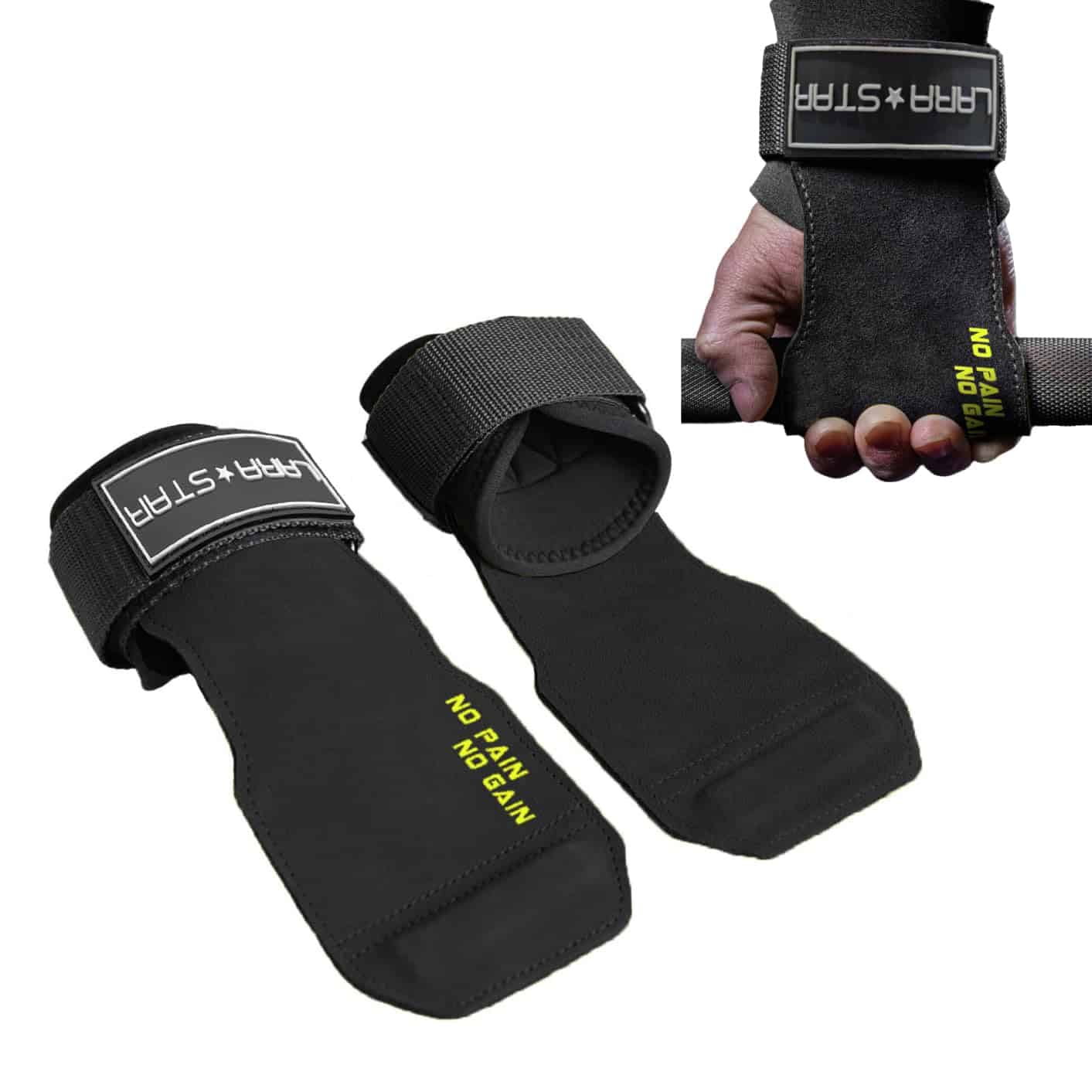 LARA STAR Ganchos de muñeca para -Negro Oscuro