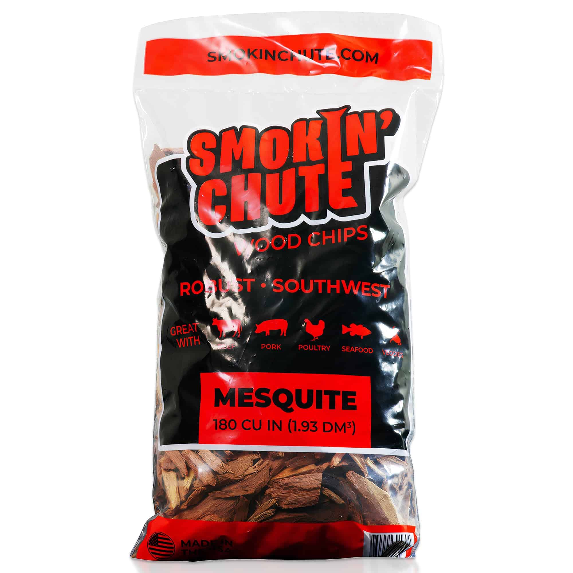 Chips de Madera de Mesquite Smokin' Chute Diseñados