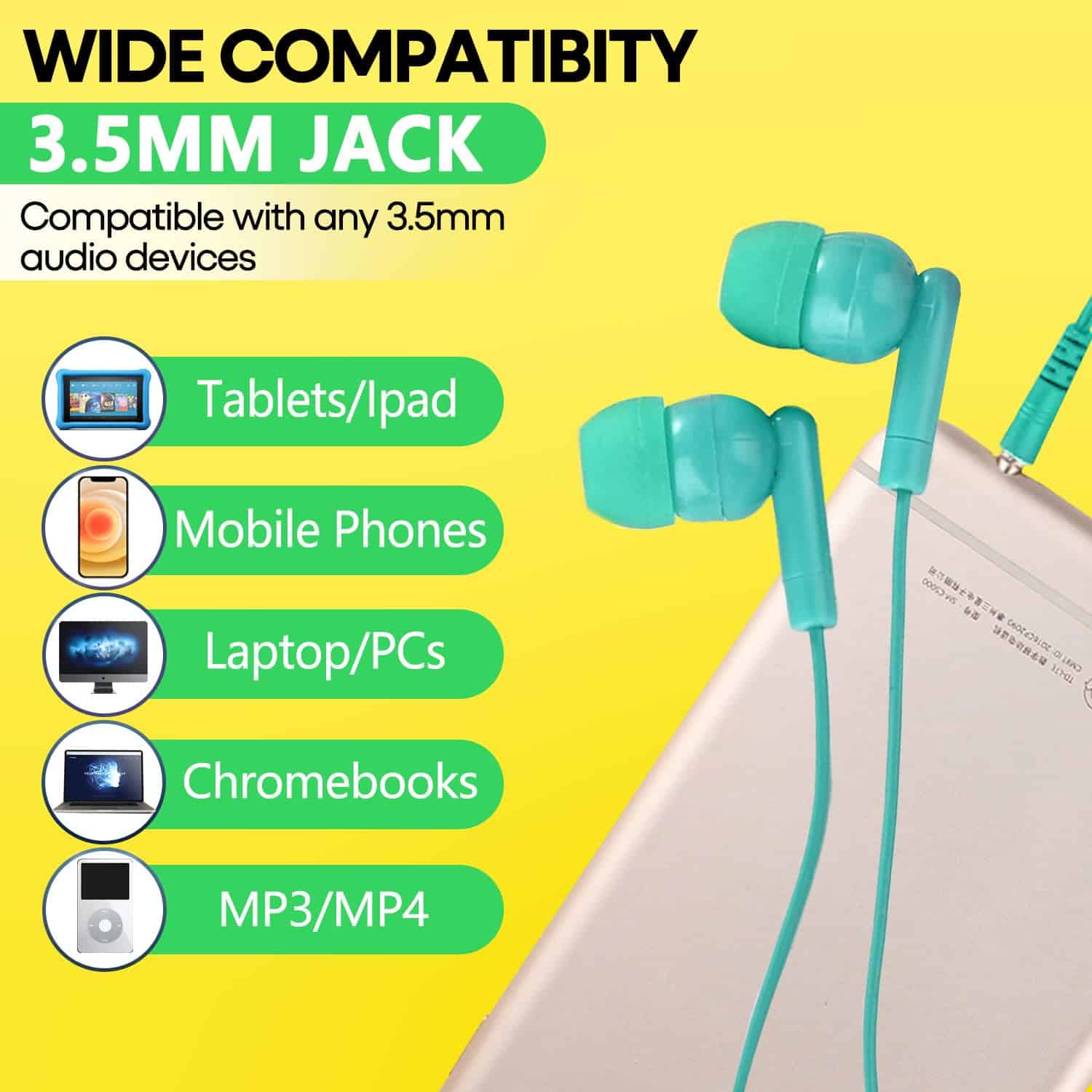 XOSDA 160 Pack de Audífonos para Niños a Granel para Aula, - Imagen 6