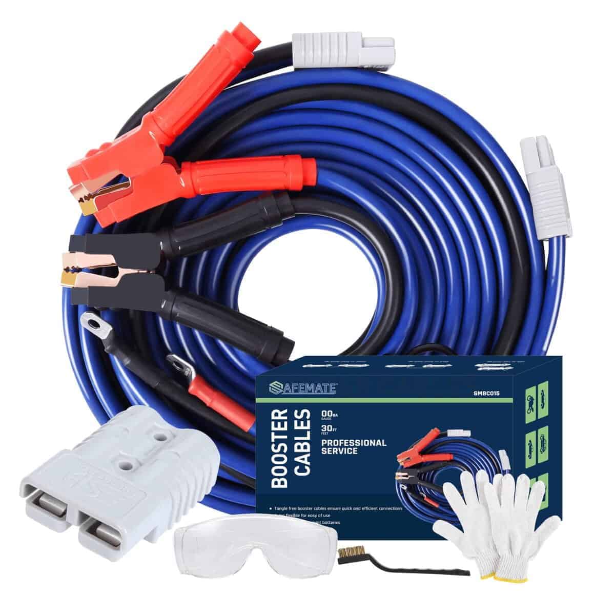 SAFEMATE 00 Gauge 30 FT Cables de Arranque Pesados - Cable