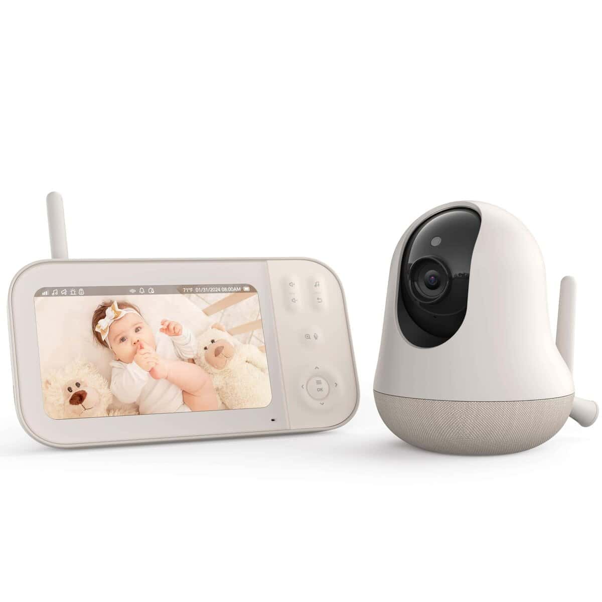 Monitor de Bebé Nooie con Cámara, Video Monitor de Bebé