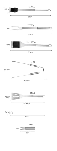 Utensilios de BBQ KarFri de Acero Inoxidable, utensilios de - Imagen 5
