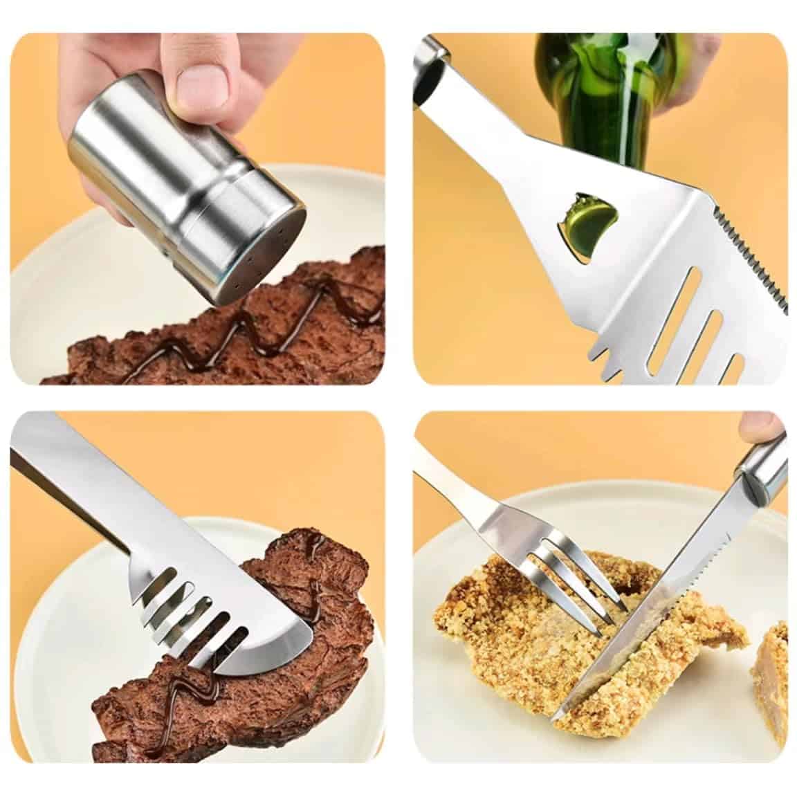 Utensilios de BBQ KarFri de Acero Inoxidable, utensilios de - Imagen 4