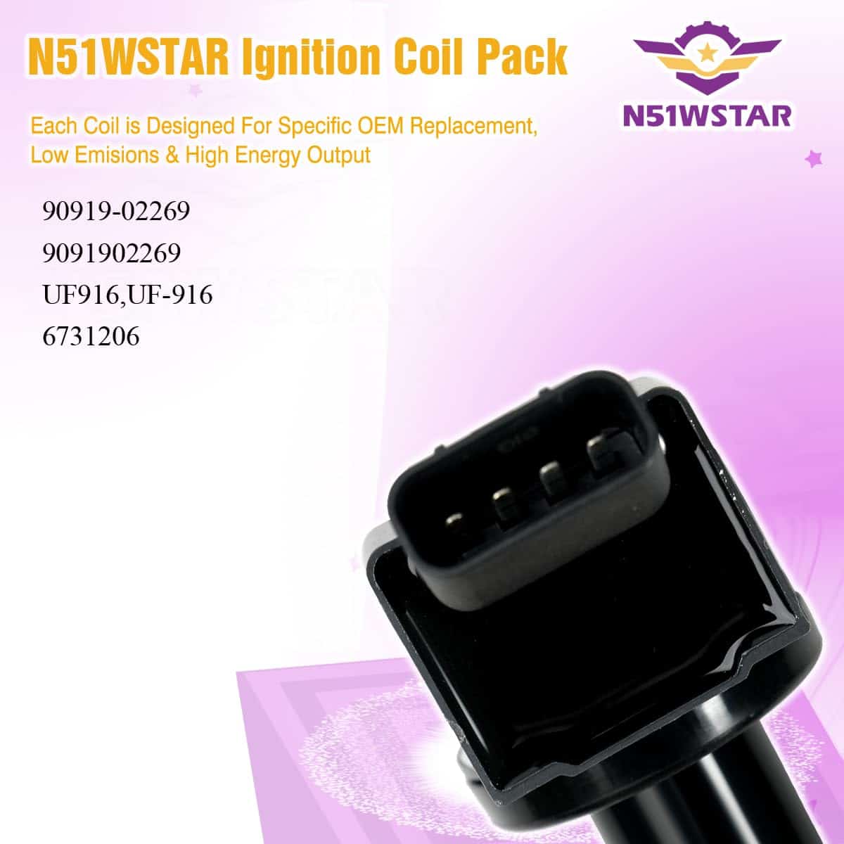 Conjunto de 4 Bobinas de Encendido N51WSTAR Compatible con - Imagen 7