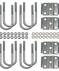 Kit de Perno U Redondo y Placa para Eje de Remolque,