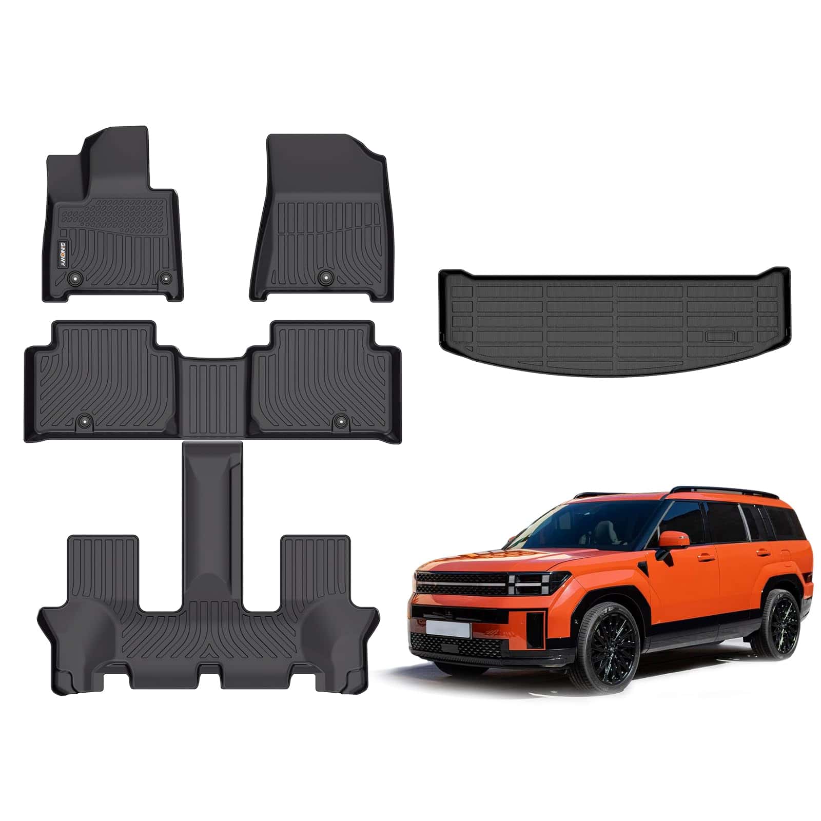 Tapetes para Piso & Forro de Maletero para Hyundai Santa FE