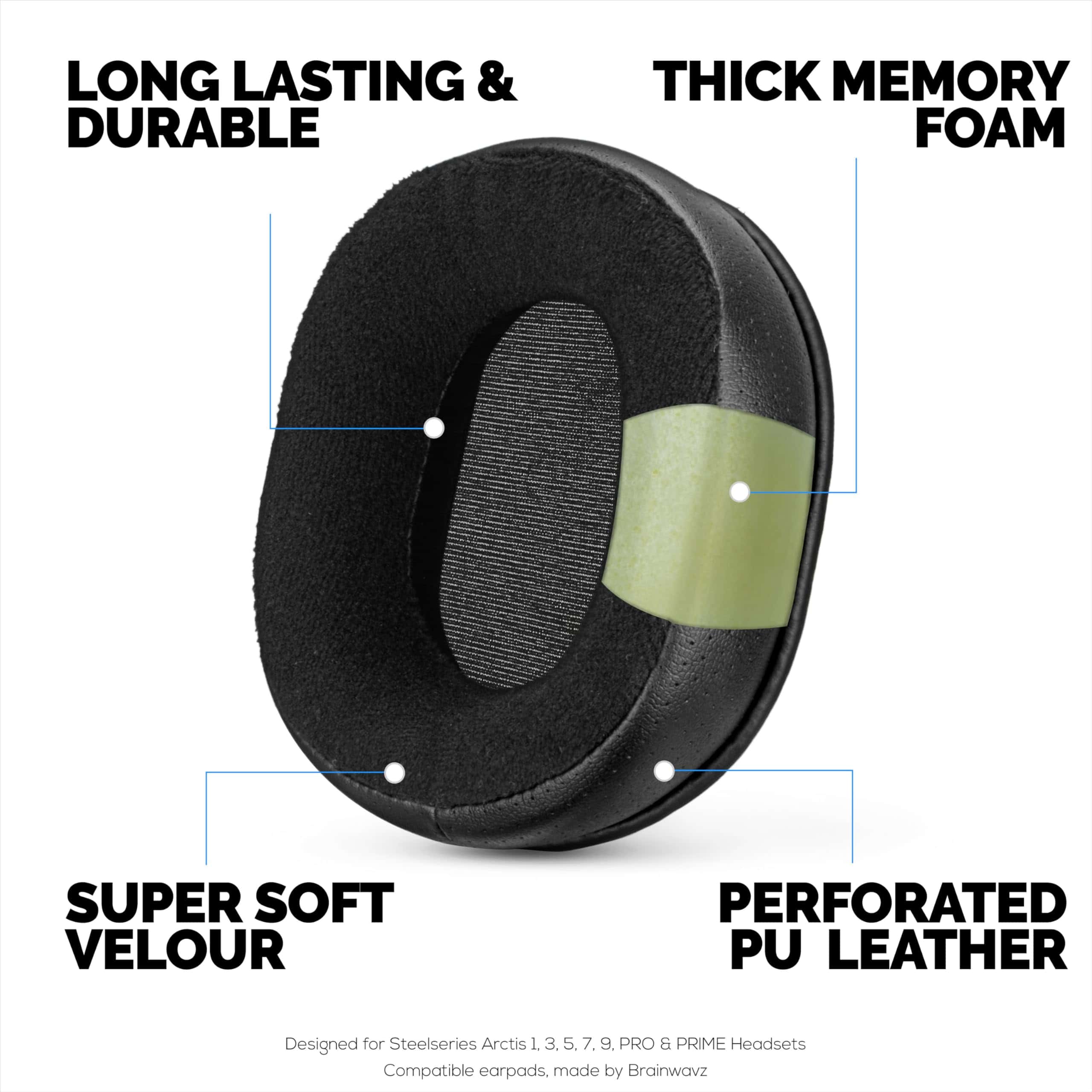 Almohadillas híbridas para auriculares Steelseries Arctis - Imagen 4