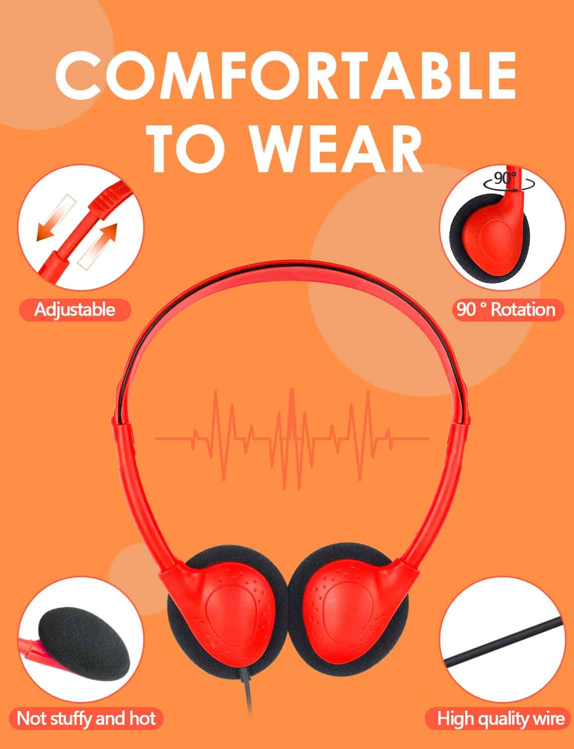 Audífonos para Niños al Mayor 100 Paquetes para Salón de - Imagen 3