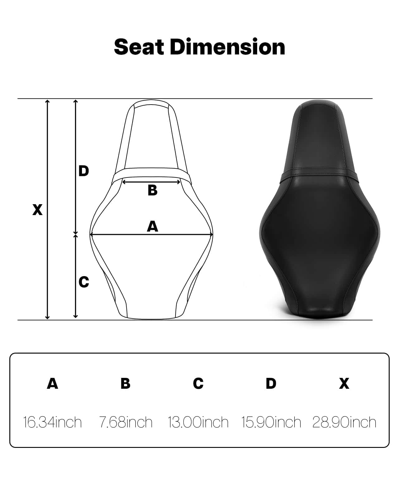 Asiento de motocicleta de una sola pieza para piloto y - Imagen 6