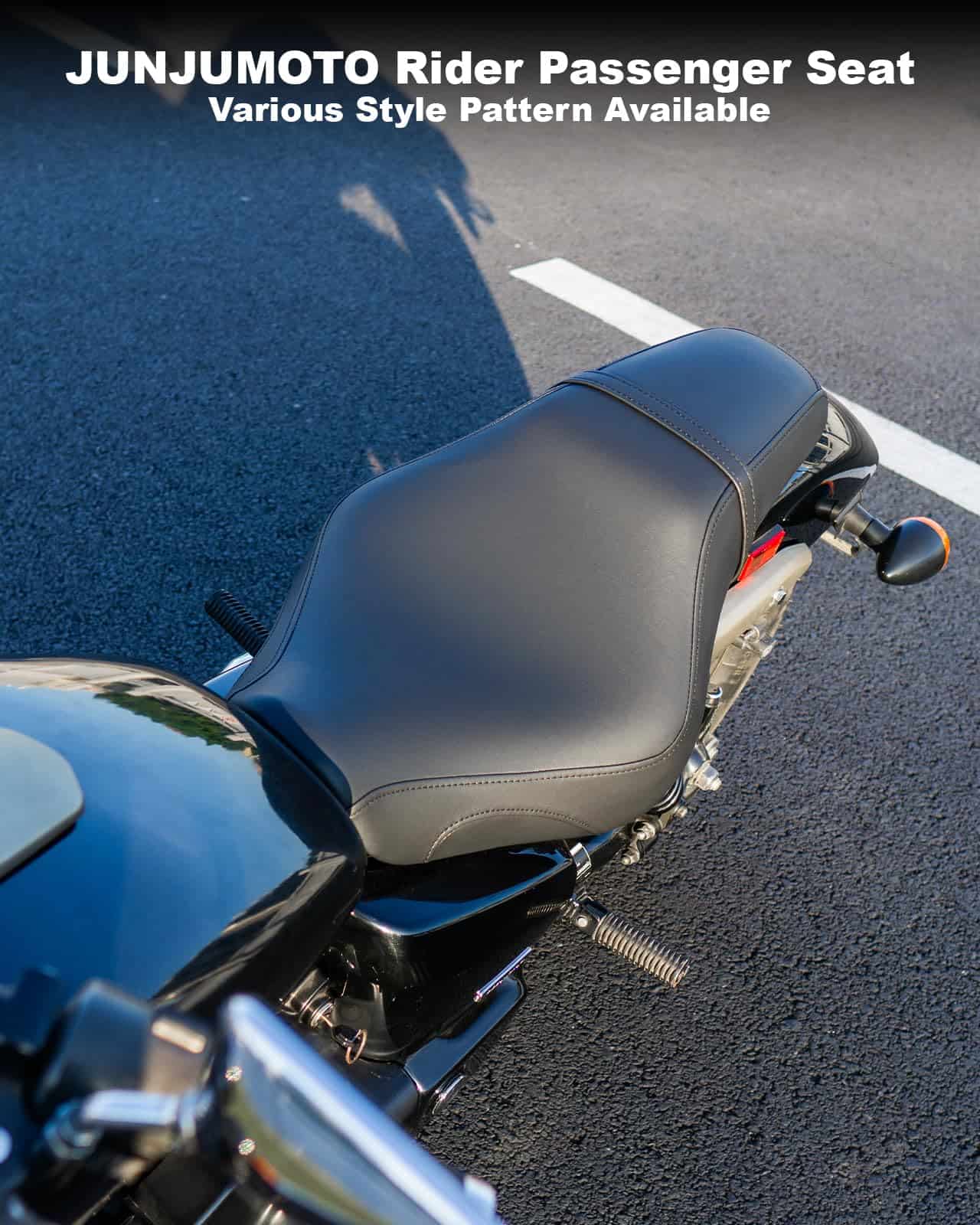 Asiento de motocicleta de una sola pieza para piloto y - Imagen 4