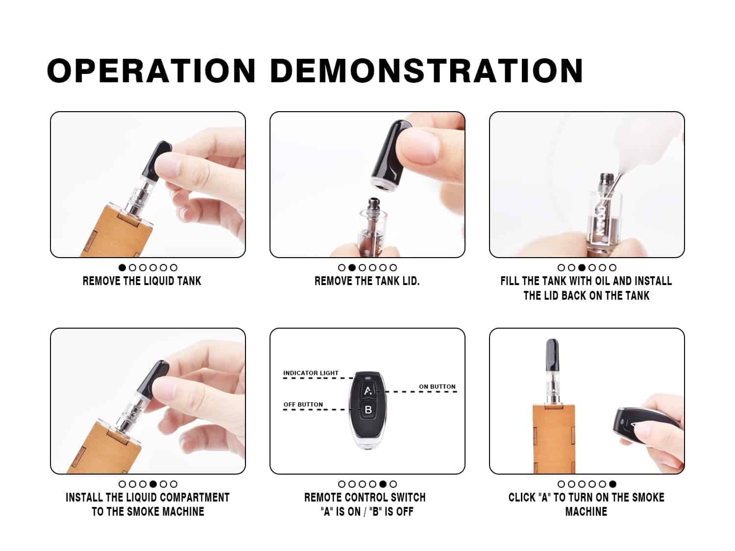Máquina de humo portátil, Mini Máquina de Humo SMR-1426 - Imagen 4